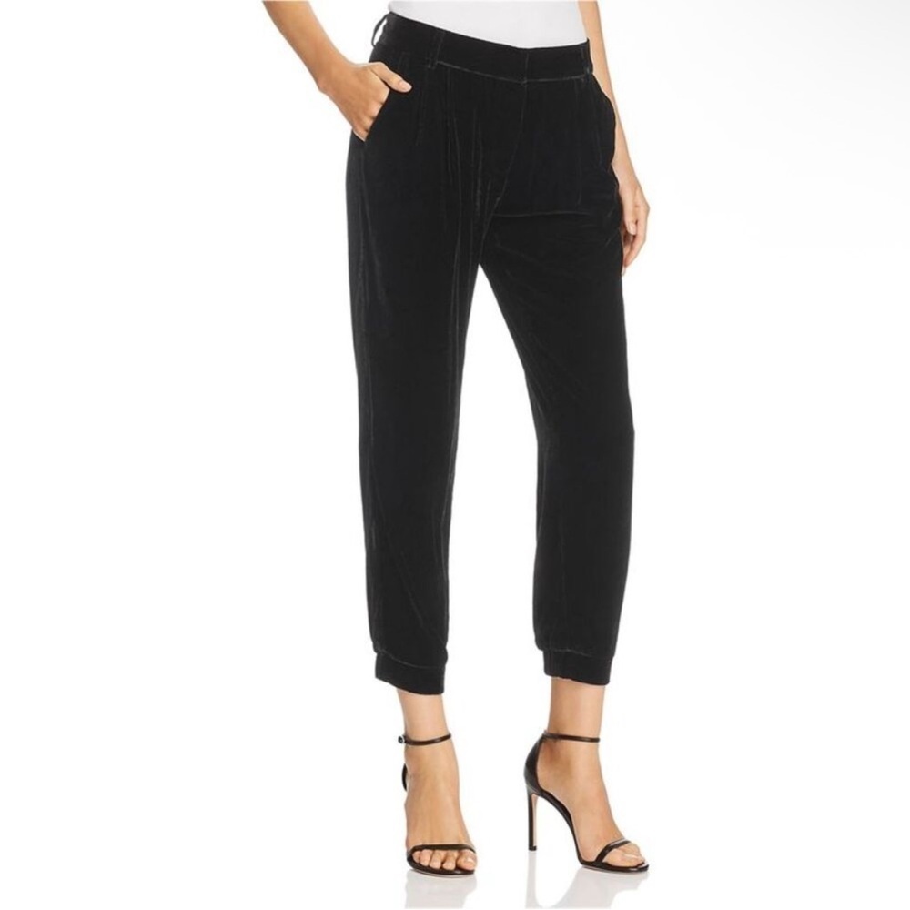 Parker Womens Velvet Casual Jogger Pants, Black Size 0